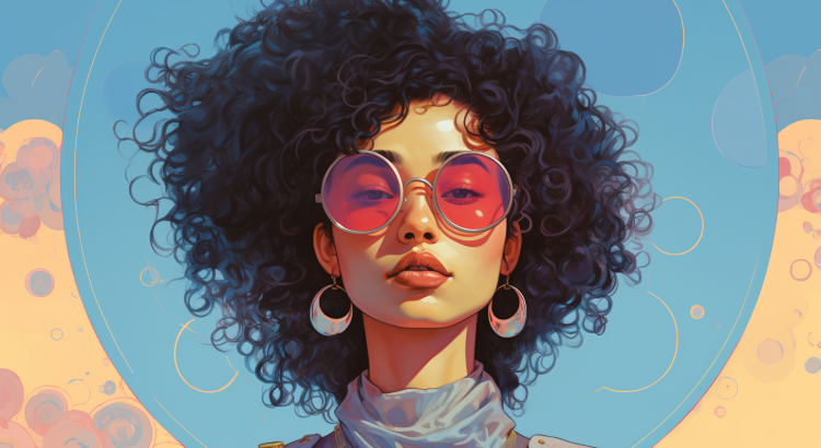 Midjourney AI drawing woman Moebius ok