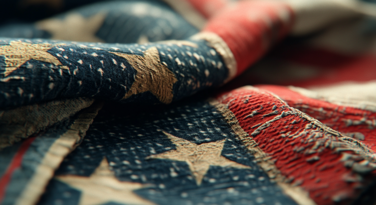 Midjourney AI illustration US flag